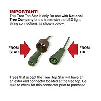 11" Bethlehem Star Tree Topper With Warm White LED Bulbs