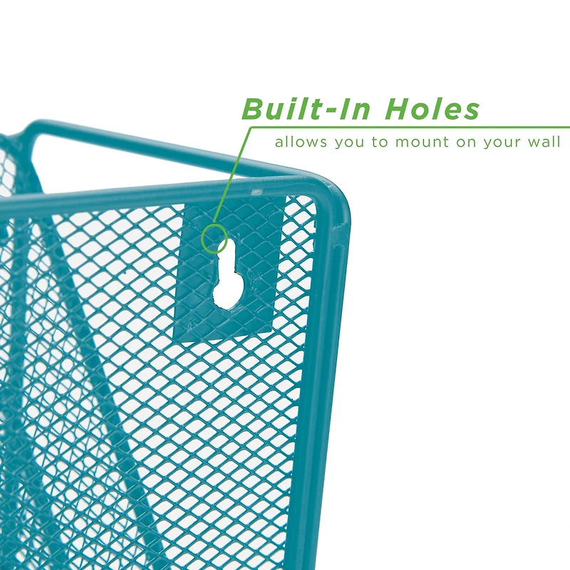 Mind Reader 6 Compartment Vertical Hanging Wall File & Chart Organizer