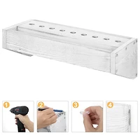 NEX™ Gray White Solid Wood Tool Storage Box Organizer Set