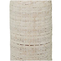 White Bamboo Tall Woven Floor Vase 9" x 9" x 48"