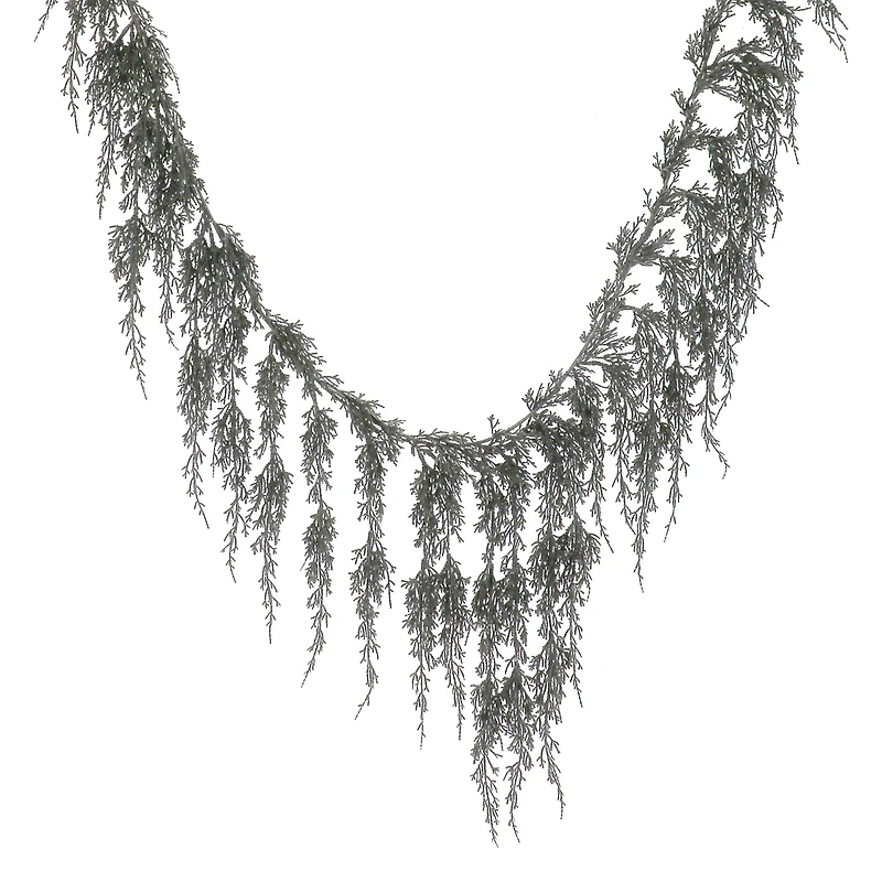 6ft. Black Glitter Cypress Garland by Ashland®