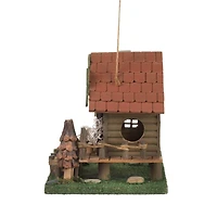 10.25" Rustic Woodland Cabin Birdhouse