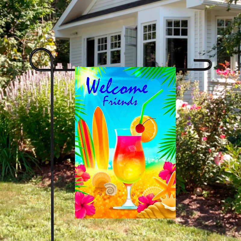 Tropical Beach Garden Flag