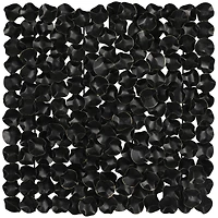 Black Metal Overlapping Folded Circle Abstract Wall Decor with Gold Accents 