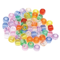 Multicolor Transparent Pony Beads, 9mm by Creatology™