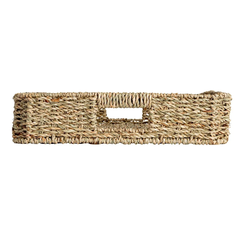 Hello Honey® 20" x 14" Natural Hand-Woven Seagrass Tray with Handles