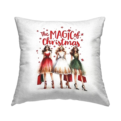 Stupell Industries 18" x 18" Glam Magic of Christmas Outdoor Pillow 