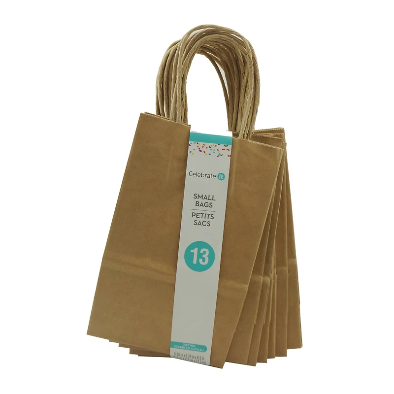 Kraft Small Gift Bags by Celebrate It™