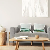 Stupell Industries Abstract Country River Flowing Through Grassland 2 Pillow Set, 18" x 18"