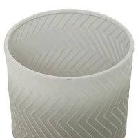White Metal Modern Planter Set