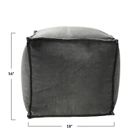 Hello Honey® 18" Modern Boho Cotton Velvet Pouf