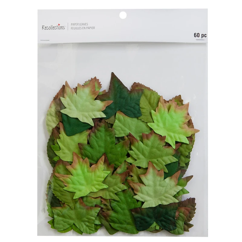 Green Paper Leaf Embellishment Set by Recollections™
