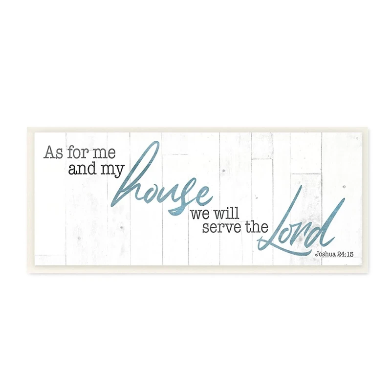 Stupell Industries Our House Serves the Lord Phrase Rustic Faith Wood Wall Plaque