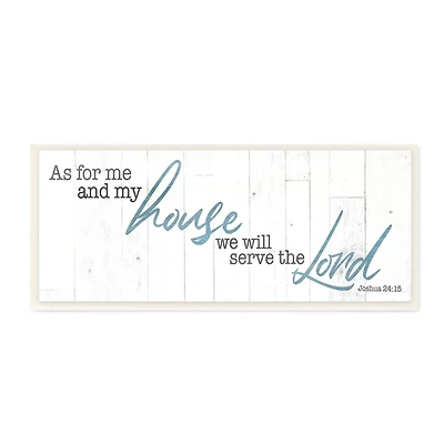 Stupell Industries Our House Serves the Lord Phrase Rustic Faith Wood Wall Plaque