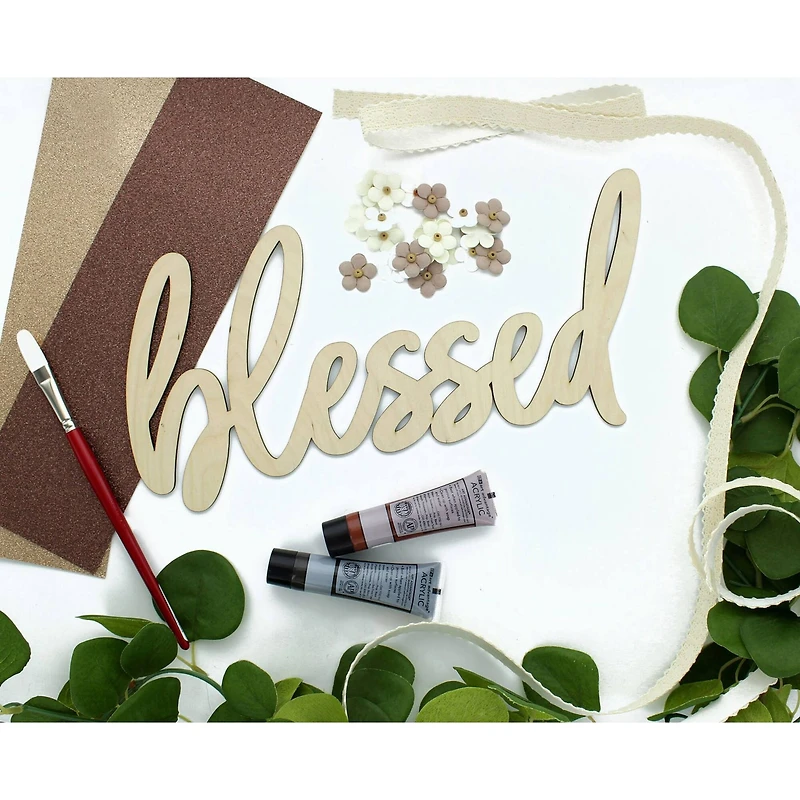 Leisure Arts® 12.75" Wood Blessed Word