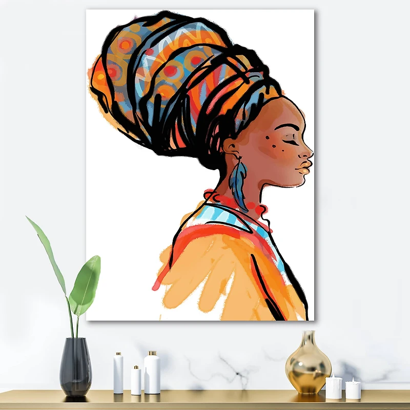 Designart - African American Woman with Turban I