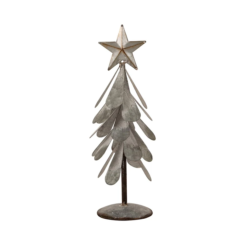 Glitzhome® Galvanized Metal Christmas Tree Table Décor Set