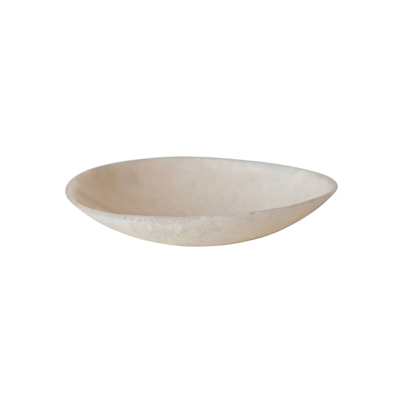 Hello Honey® 12" Light Pink Matte Marbled Resin Serving Bowl