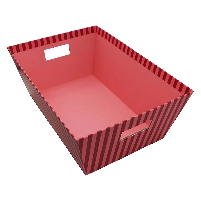Large Pink Stripe Gift Bin by Ashland®