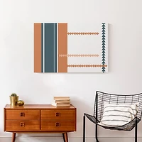 Stripes And Triangles 30" x 20" Canvas Wall Art
