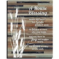 House Blessing Wood Plaque with Easel