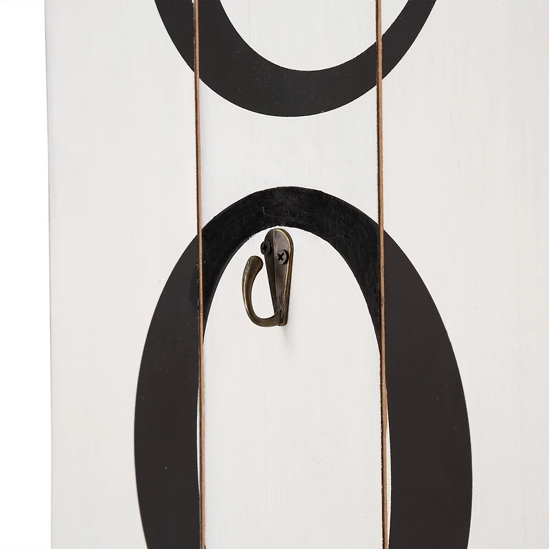 Glitzhome® 5ft. White Welcome Wood Porch Sign with 4 Changeable Wreaths