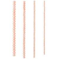 12 Packs: 4 ct. (48 total) Champagne Faceted Glass Rondelle Beads by Bead Landing™