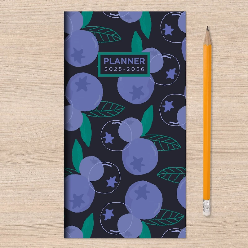 TF Publishing 2025 - 2026 Blueberry Small Monthly Pocket Planner