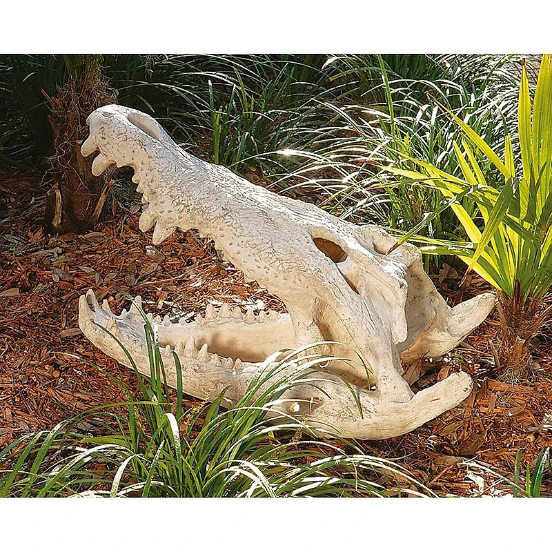 Design Toscano 28" Crocodile Skull Sculptural Artifact