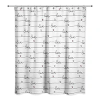 Love Script Shower Curtain
