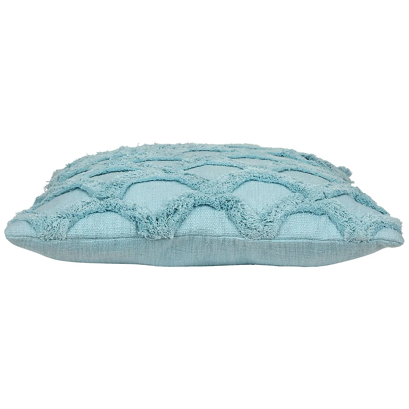 Hello Honey® Light Blue Cotton Chenille Throw Pillow