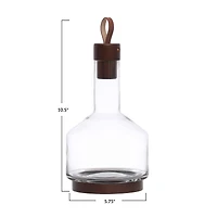 Hello Honey® 62oz. Glass Carafe with Walnut Brown Acacia Wood Base & Stopper