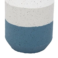 Set of 2 White Metal Coastal Style Vase 16", 14"