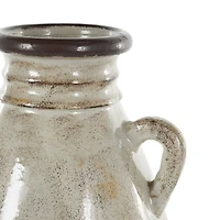 18" Cream Ceramic Antique Style Amphora Vase