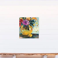 Lemon & Floral Vase Canvas Wall Art