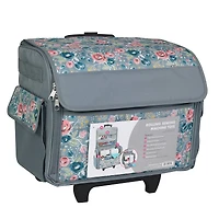 Everything Mary Green Floral Rolling Sewing Machine Tote