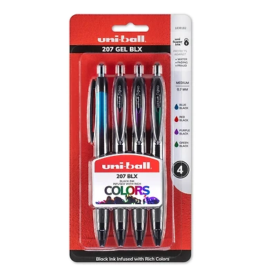 Uni-Ball® 207 Gel BLX 4 Color Pen Set, 0.7mm