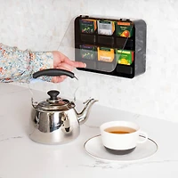 Mind Reader Foundation Collection Black 6-Compartment Tea Bag Organizer