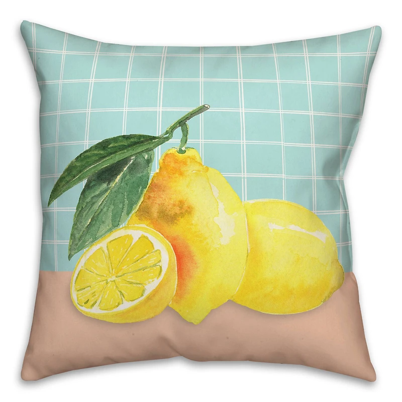 Lemon Still Life Throw Pillow