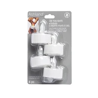 12 Packs: 4 ct. (48 total) White LED Twist Flame Tealight Candles by Ashland®