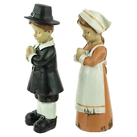 9" Pilgrim Children Praying Thanksgiving Décor