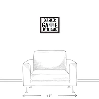 Game with Dad Black Framed Canvas Art