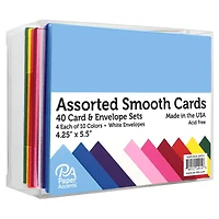 PA Paper™ Accents Smooth Assortment Card & Envelope Set, 4.25" x 5.5"