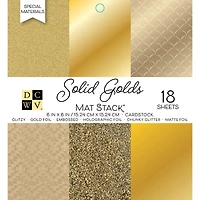 DCWV® Solid Golds Mat Stack® Cardstock Paper Pad, 6" x 6"