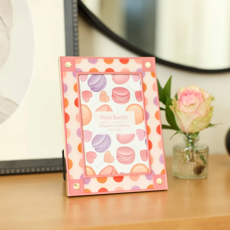 Flora Bunda 4" x 6" Polka Dot Aluminum Picture Frame