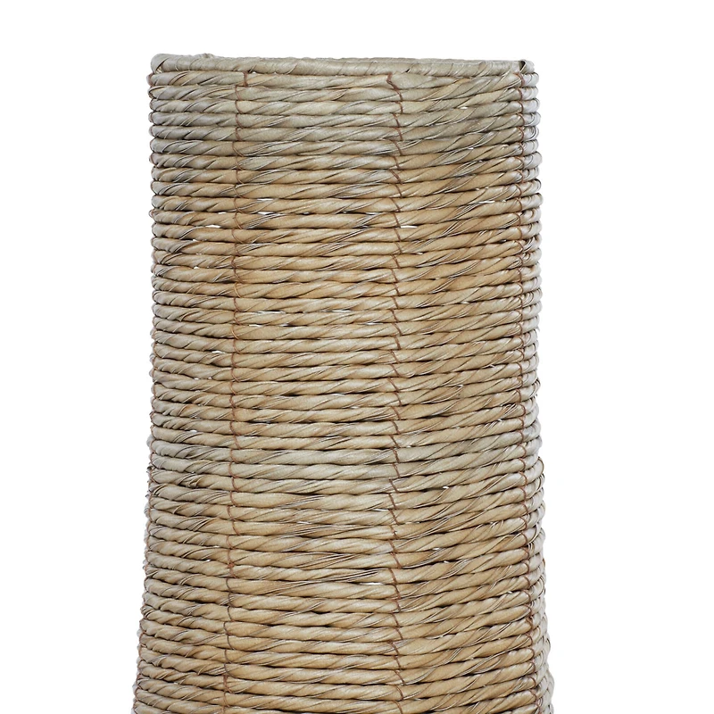 Brown Faux Seagrass Handmade Tall Woven Floor Vase 14" x 14" x 44"