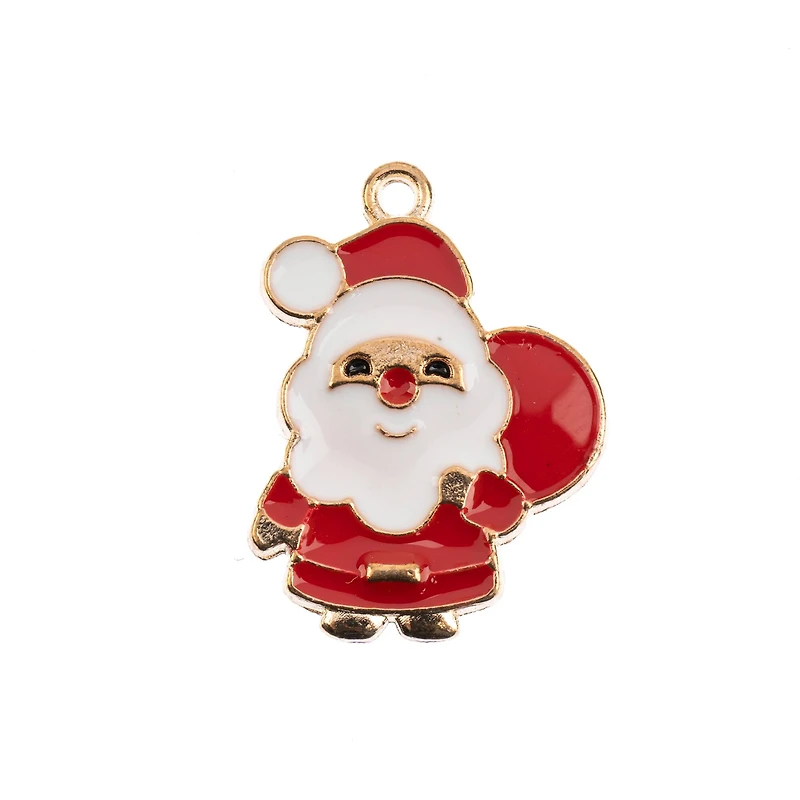 John Bead Sweet & Petite Santa Holiday Charms, 8ct.