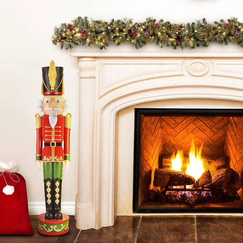 Haute Decor 4ft. Red & Green Christmas Nutcracker