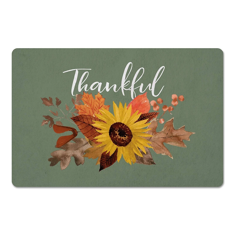 Thankful Fall Sunflower Floor Mat