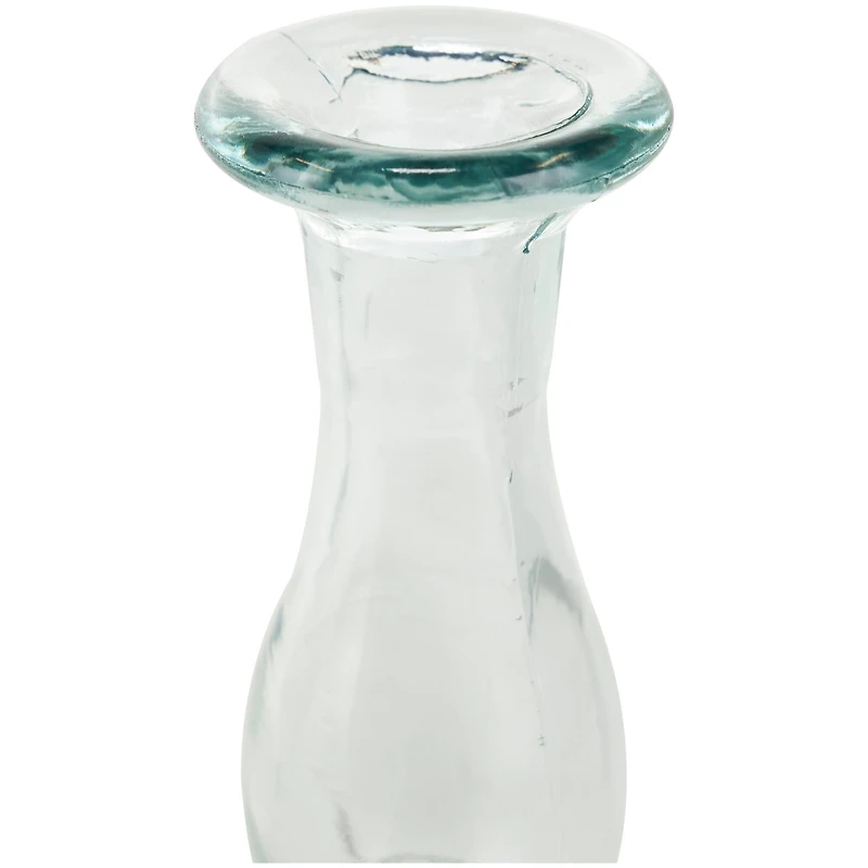 Clear Recycled Glass Candle Holder Set